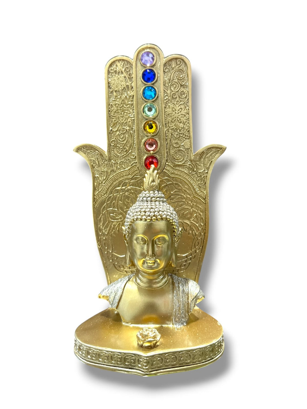 PORTA INCIENSO BUDA CON LA MANO DE FATIMA