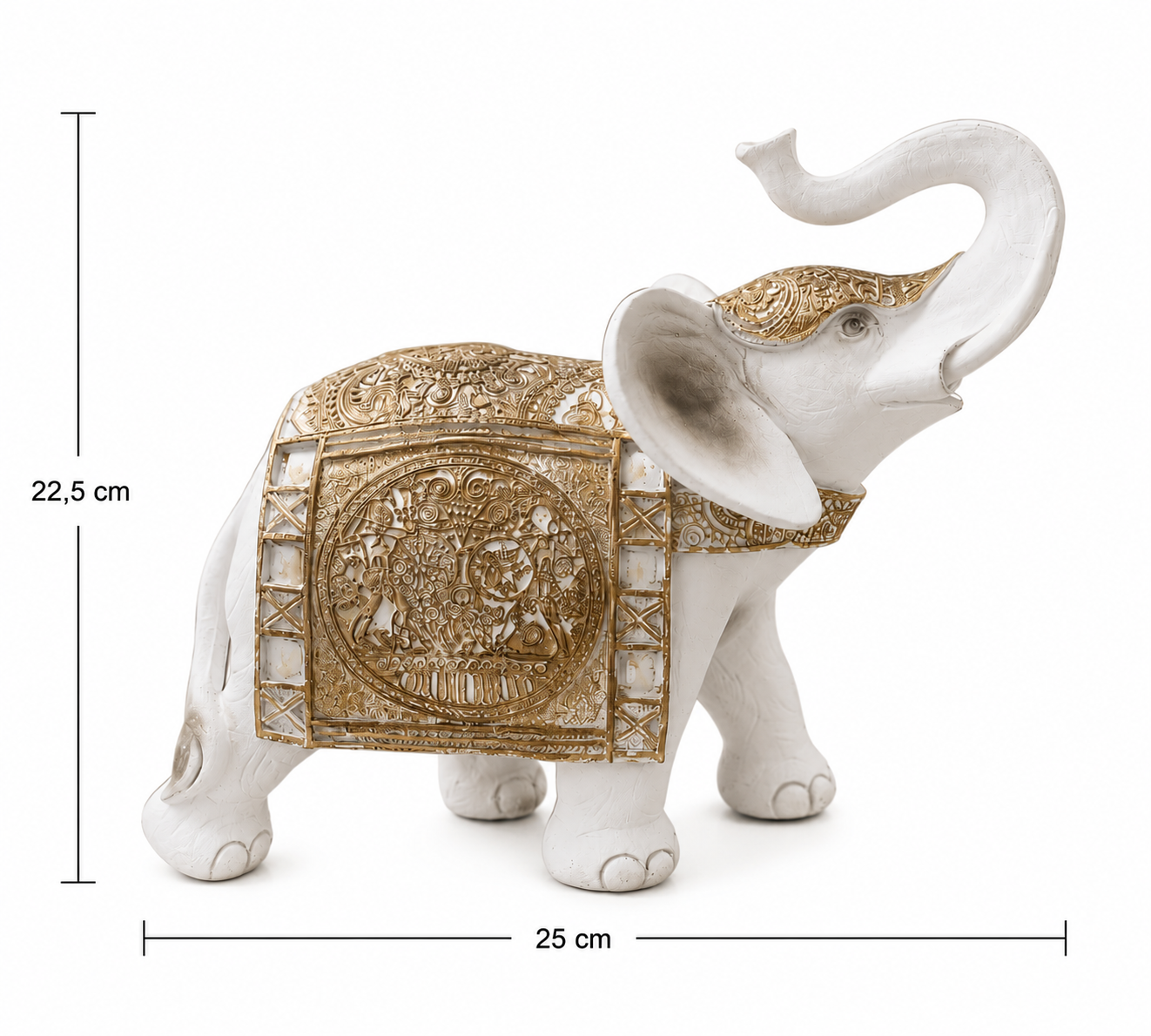 Elefante mediano Blanco