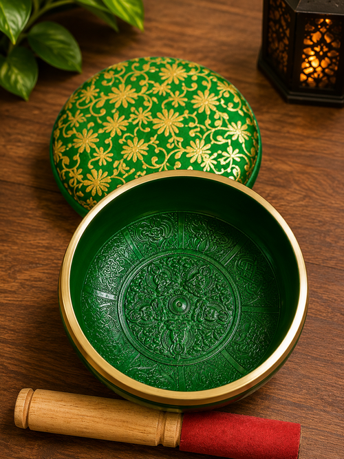 Cuenco Tibetano Metales de 1k Verde