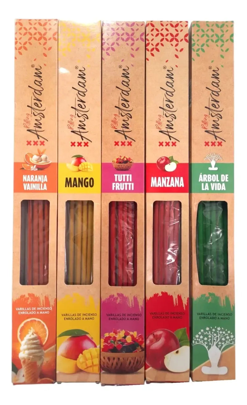 Pack de 6 Cajas de Incienso Rolling Amsterdam de 41 cm