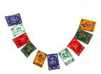 Bandera Tibetana De Felpa 10 X 7 Cm Longitud 1 Metro