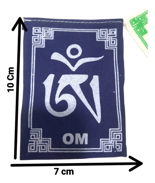 Bandera Tibetana De Felpa 10 X 7 Cm Longitud 1 Metro