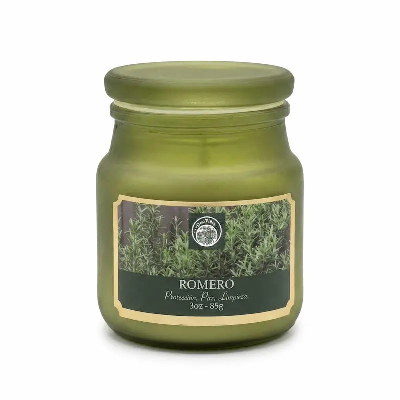Vela Aromática Romero 85g – Protección, Paz y Limpieza Energética