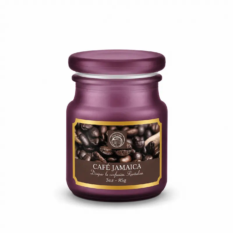 Vela Aromática Café Jamaica 85g en Frasco de Vidrio | Desi Vibes