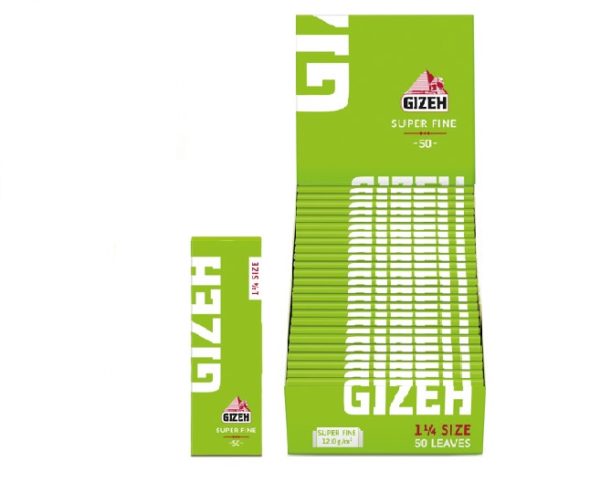 Papelillos Gizeh Verde 1 1/4. Super Fine