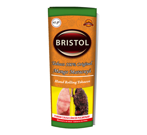 Tabaco Bristol Mango Maracuya, paquete de 45 gr.