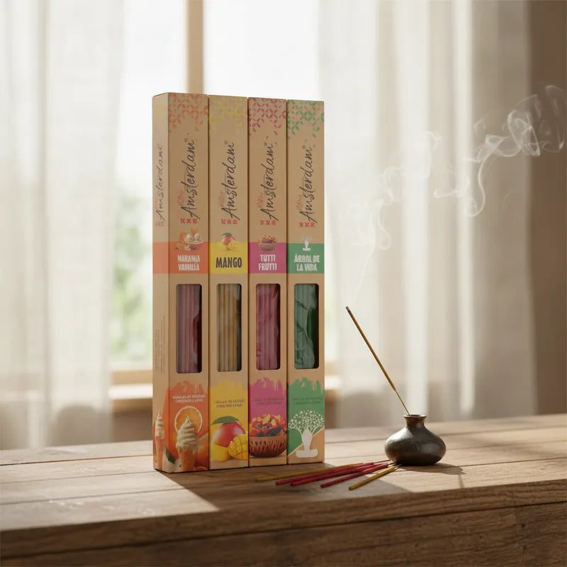 Pack de 6 Cajas de Incienso Rolling Amsterdam de 41 cm